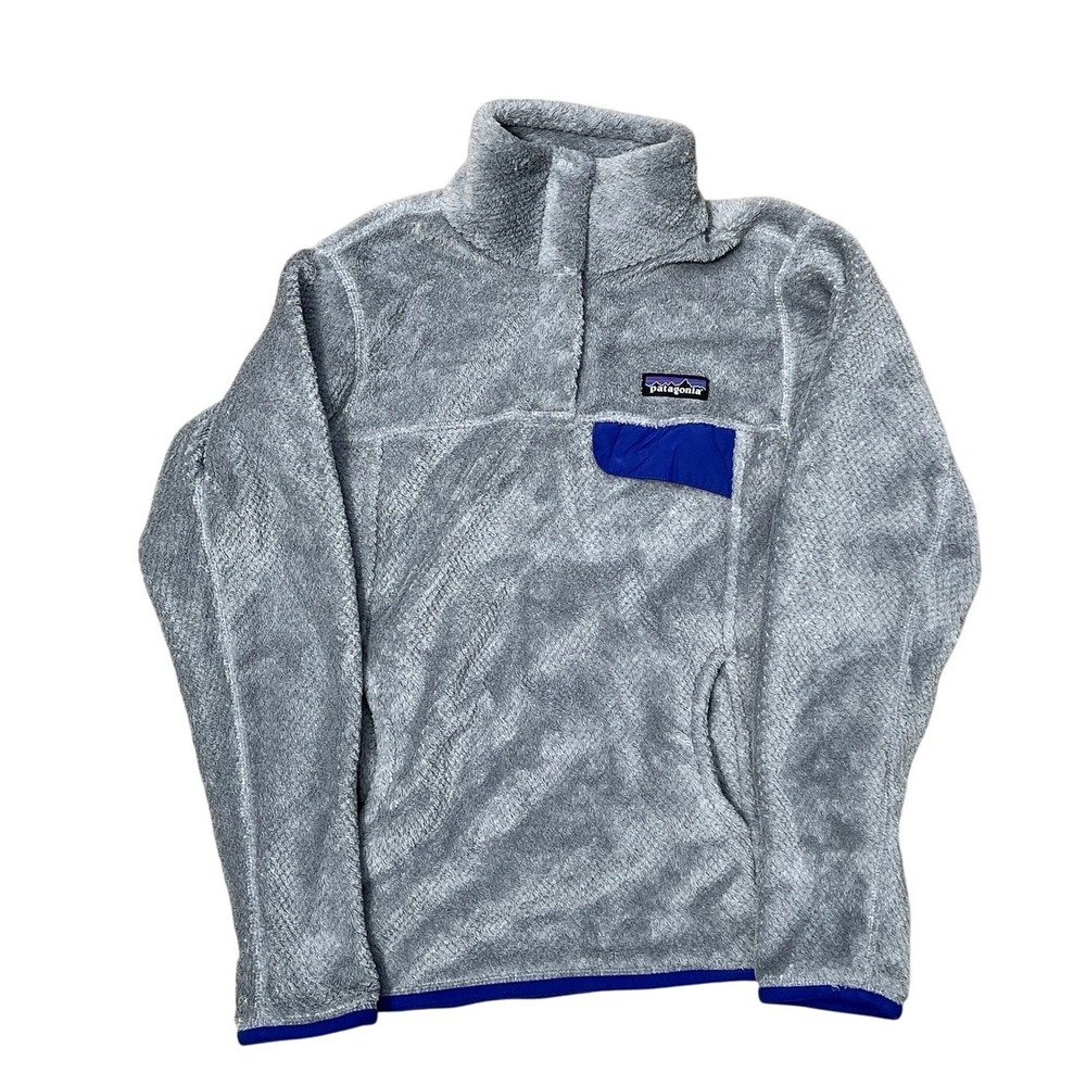 Patagonia Womens Re-Tool Snap-T Pullover Gray Blue Fleece Jacket 25442 XS - Picture 1 of 7